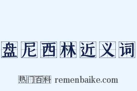 盘尼西林近义词是什么意思的图片